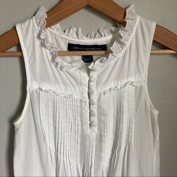 COPY - French Connection White Sleeveless Blouse - Picture 2 of 5
